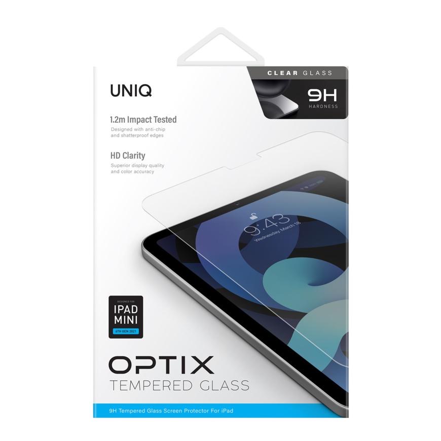 Глянцевое защитное стекло Uniq Optix Clear для iPad mini и 6-го поколения (2021)