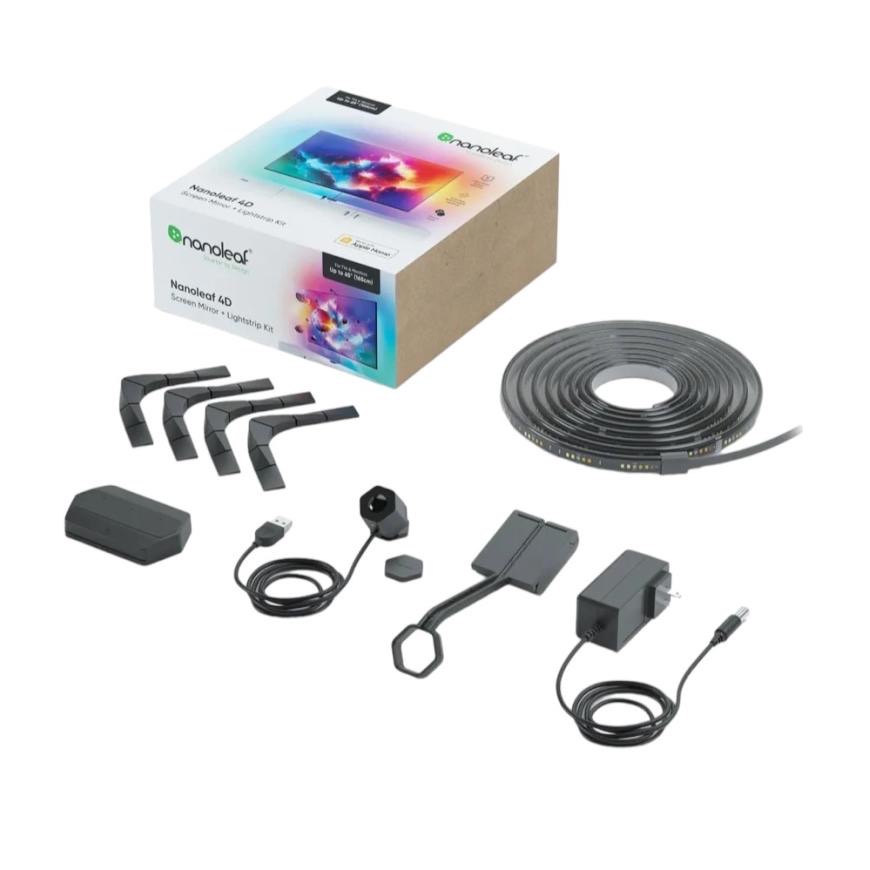 Цветная фоновая подсветка для телевизора и монитора Nanoleaf 4D Screen Mirror + Lightstrip Kit (для диагоналей до 85