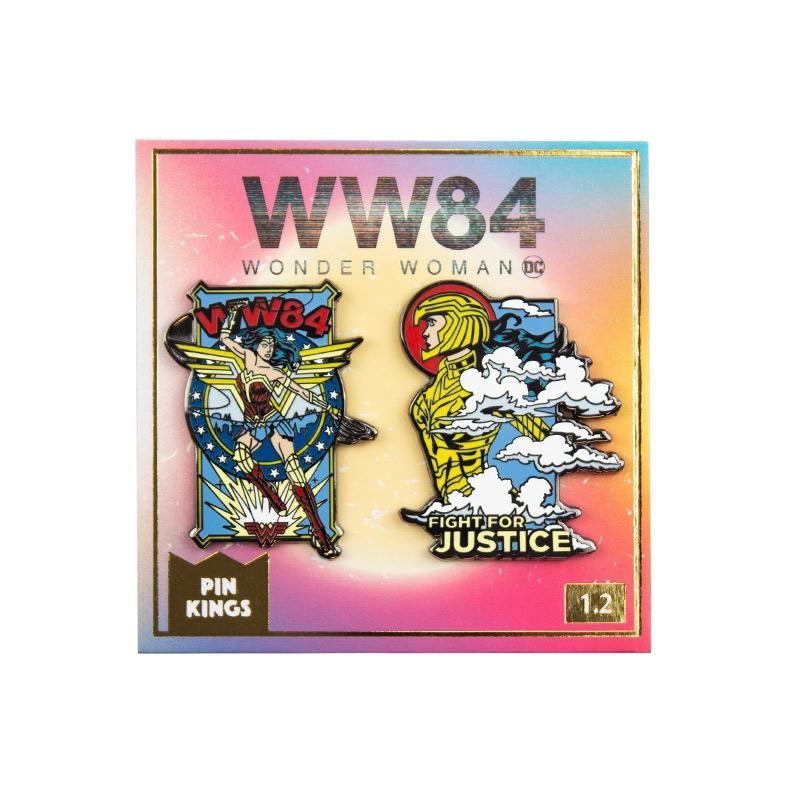Значок (пин) — набор Pin Kings DC Чудо-женщина 1984 1.2: «Борьба за справедливость» (2 шт.)