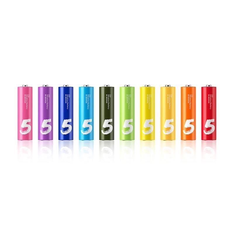Щелочные «пальчиковые» батарейки Xiaomi AA Rainbow Batteries (10 шт.)