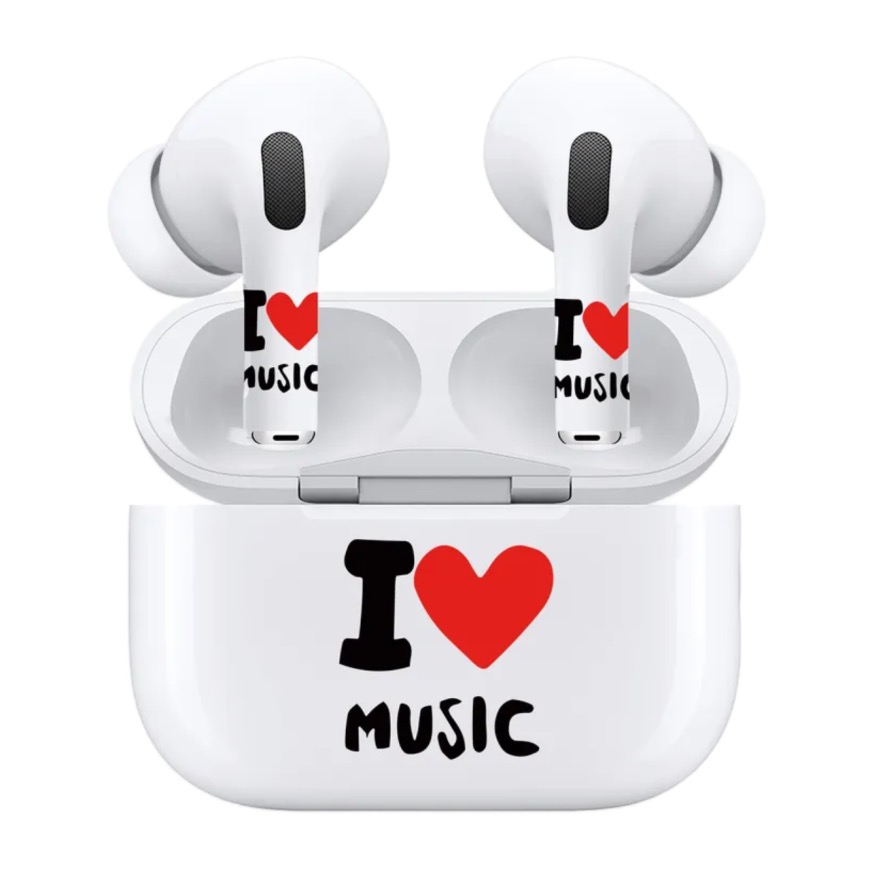 Виниловые наклейки VLP Easy Art «I❤️music» для AirPods Pro 2